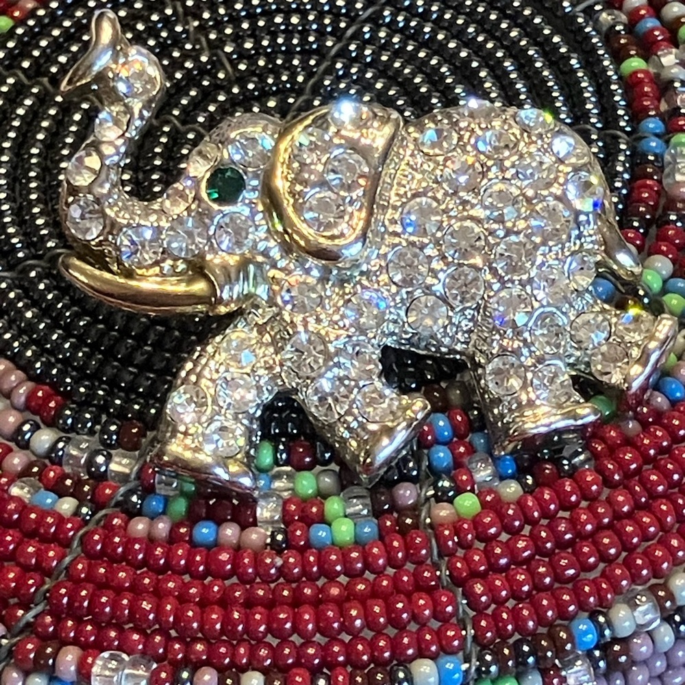 BLING ELEPHANT BROOCH VINTAGE - Picture 2 of 9